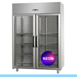 Armário Refrigerado Tecnodom EKO 1400 GN 2/1 Congelação e 2 Portas Vidro (-18°C / -22°C) (AF14EKOMBTPV)